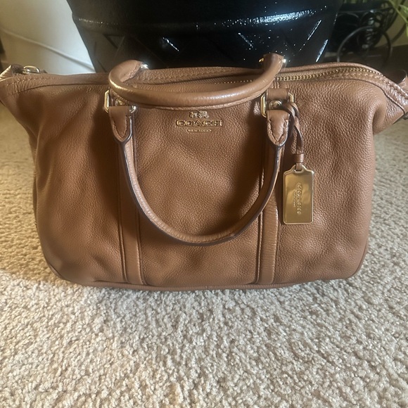 Coach Handbags - Coach Tan Leather Satchel